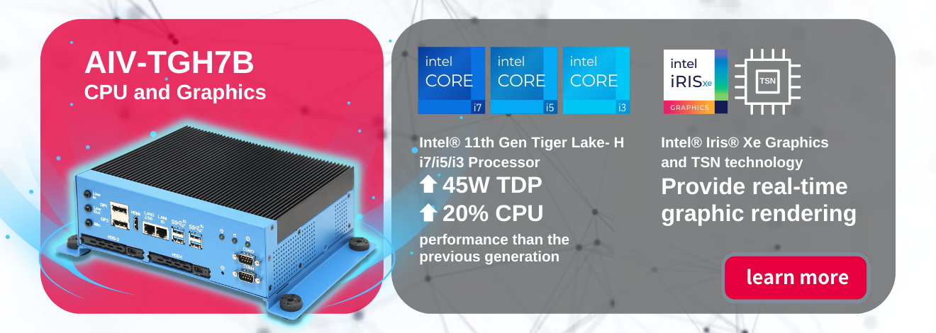 High-performance DIN-rail Control Computer with Intel 11th Gen Tiger Lake  Core i7/i5/i3 CPU, 8GB RAM